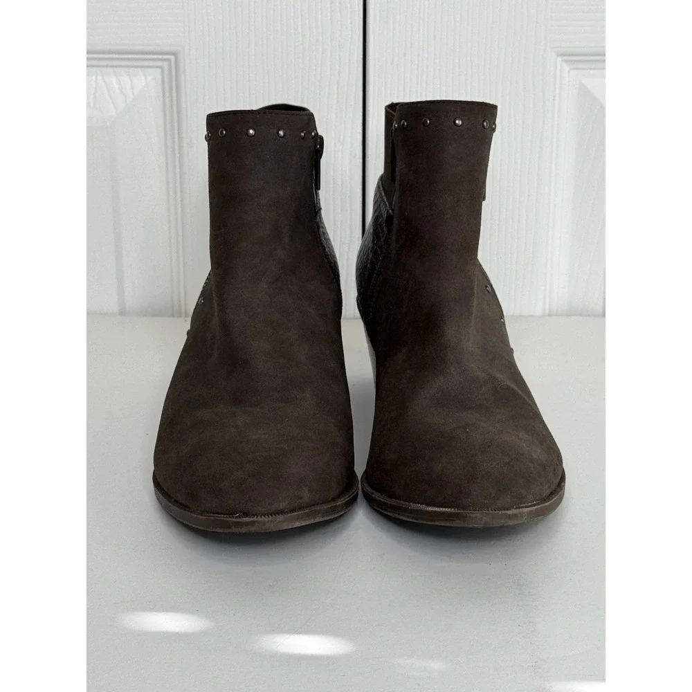 Ankle Bootie Market and Spruce Women's Agria Zipper Espresso Brown Sz 9